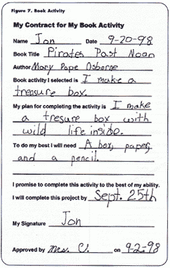 Book activity contract
