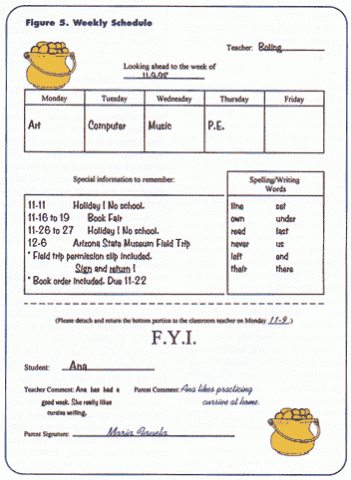 Weekly schedule worksheet