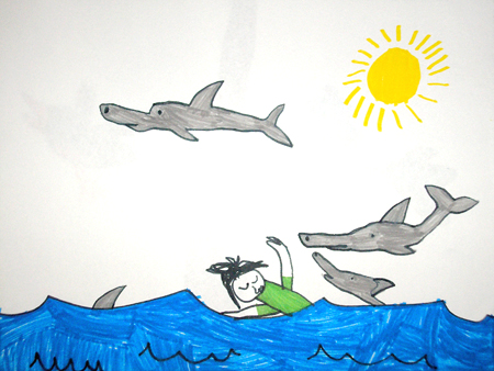 Swimming with dolphins